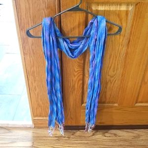 Light blue and purple woman's scarf
